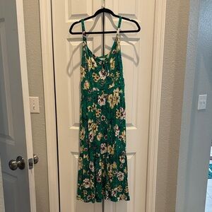 Torrid Green Floral Midi Dress-Super Soft Knits